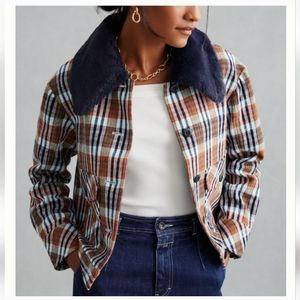 Anthropologie Maeve Retro Plaid Jacket Size S